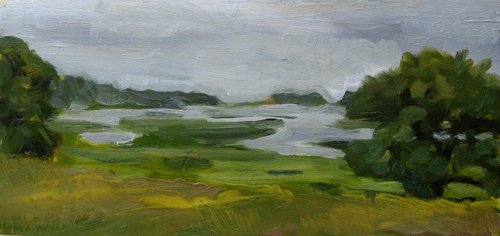 Essex Marsh,  6" x 12", Oil on Panel ©Michelle Arnold Paine PURCHASE