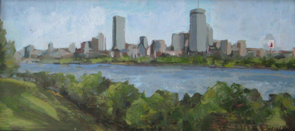 painting of boston skyline