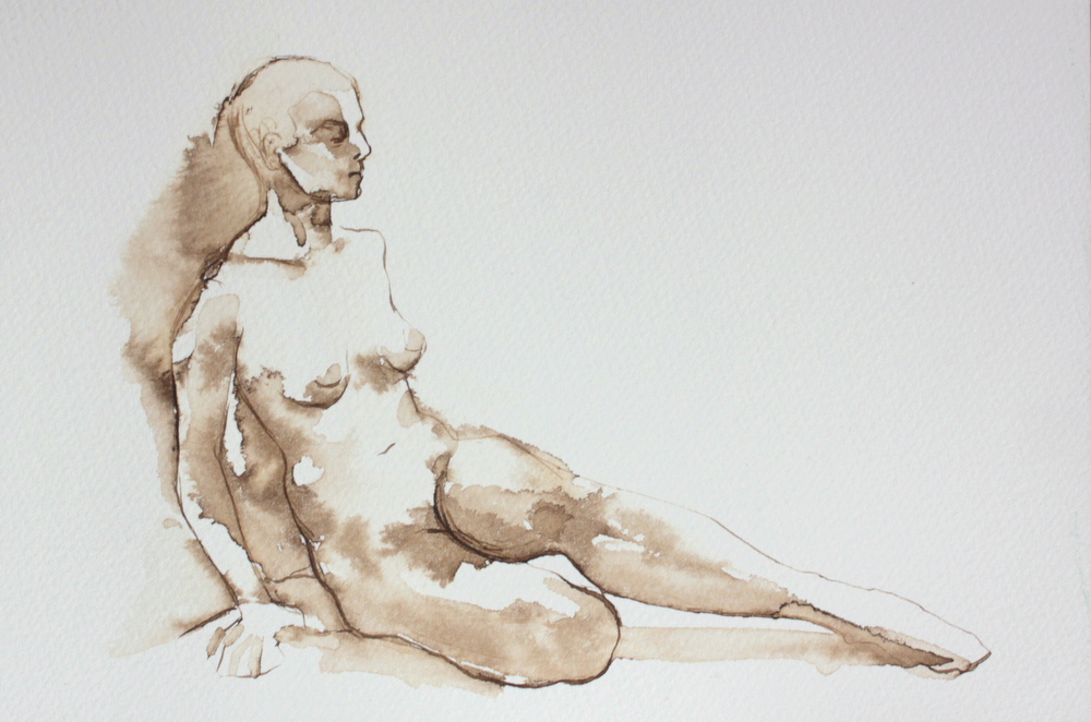 Edging, figurative, 6x9, pen and ink, price $125