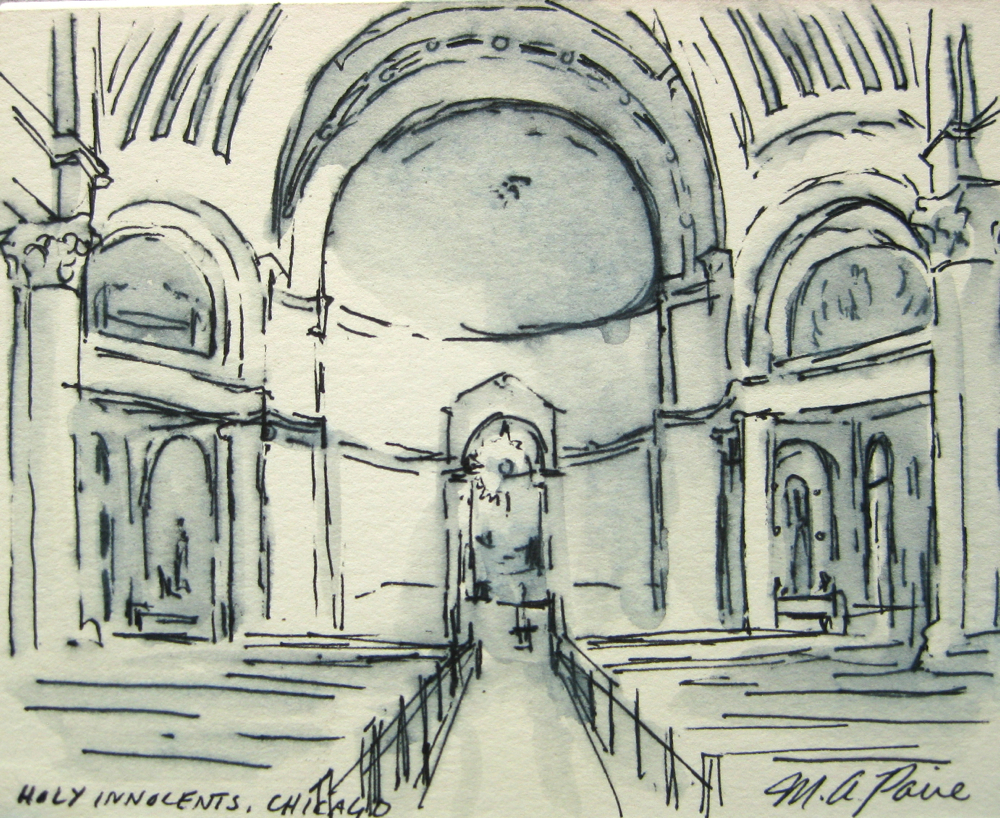 Church Interior Drawings Waiting Michelle Arnold Paine
