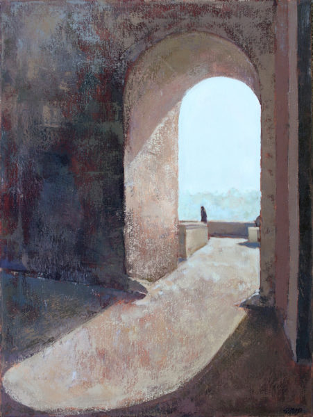 arch way oil painting of italy