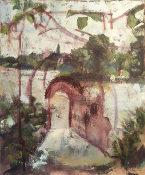 Michelle Arnold Paine landscape painting becomes new architecture painting 
