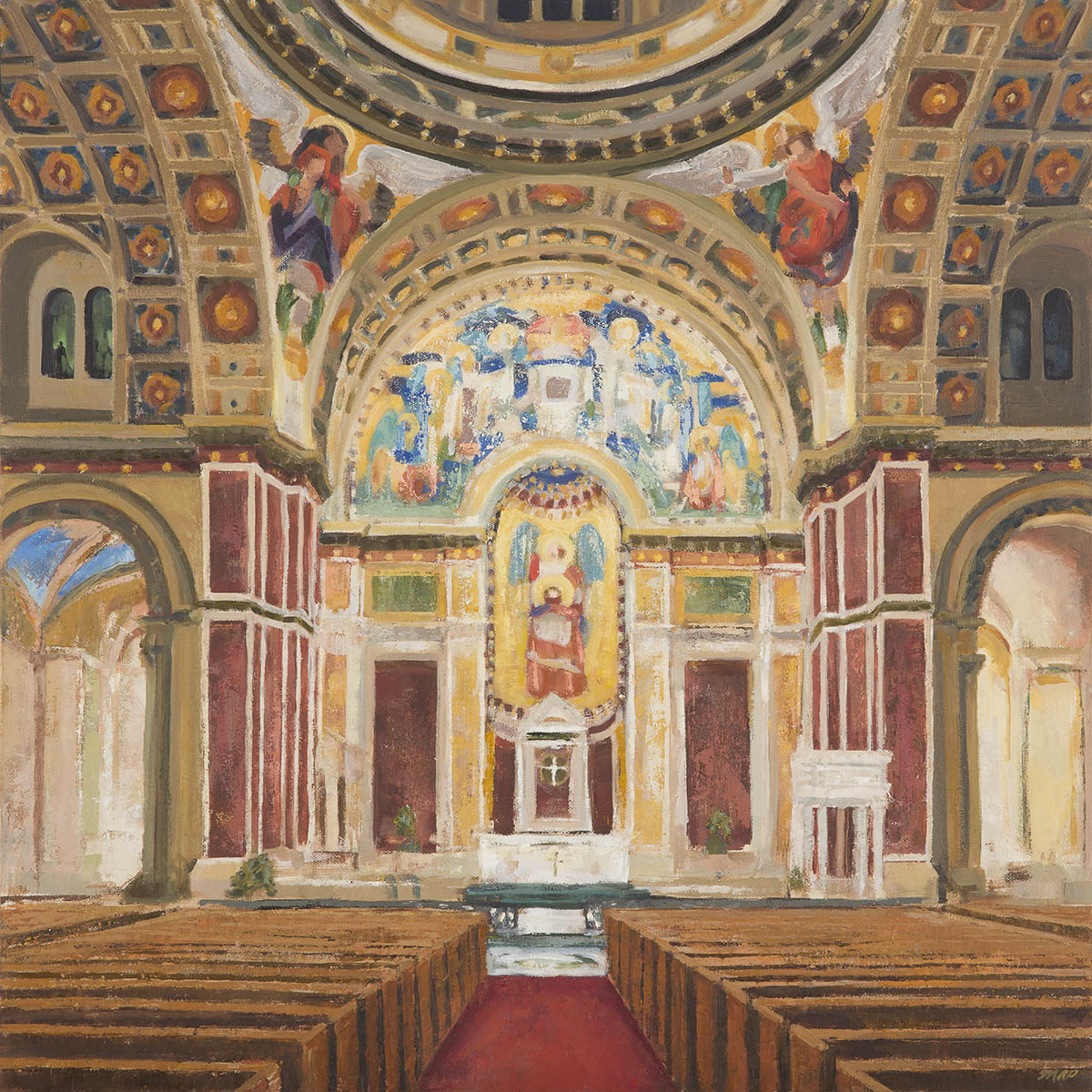 Commissioned Custom Anniversary Oil Painting of Saint Matthew's Cathedral in Washington DC ©Michelle Arnold Paine 2021